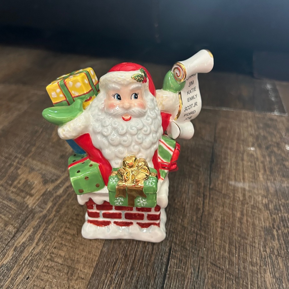 Christopher Radko Letters to Santa Salt and Pepper Shaker Set Christmas Ceramic